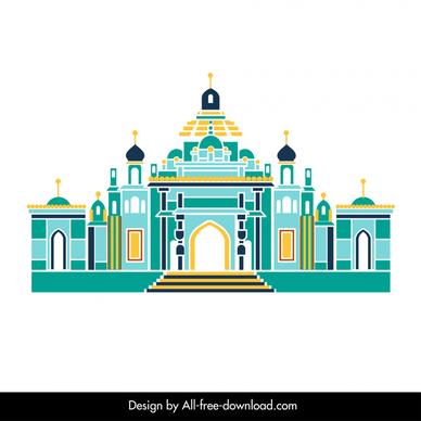 ahmedabad building architecture icon symmetrical classic sketch