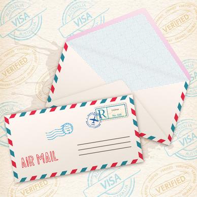 air mail envelope background