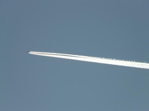 aircraft contrail fly