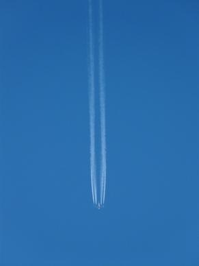 aircraft fly contrail