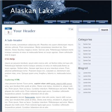 Alaskan Lake Template