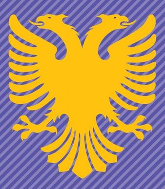 Albania Flag Double Headed Eagle