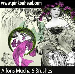Alfons Mucha Brushes