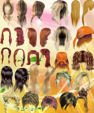 all kinds of beautiful hair psd