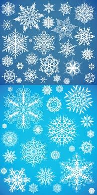 snowflakes background templates flat classical shapes decor