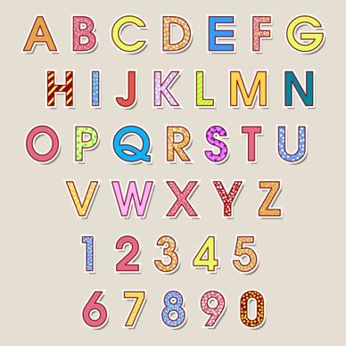 alphabet background colorful capital letters decoration flat design