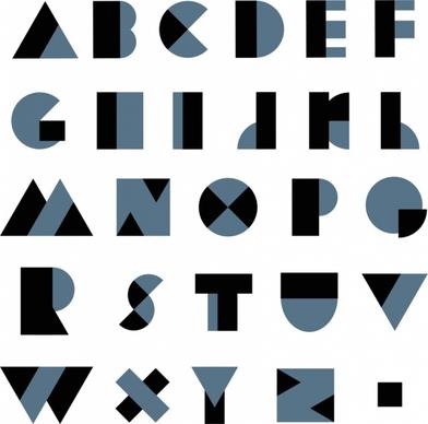 alphabet background dark black blue decor modern characters