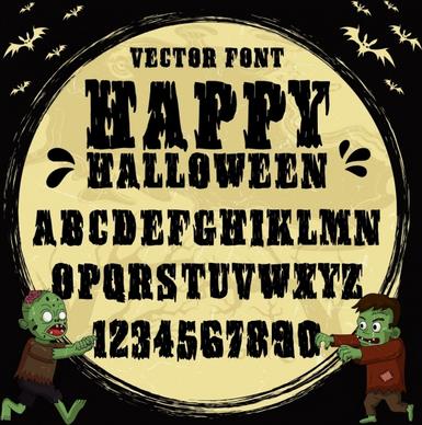 alphabet background halloween theme evil bat icons decor