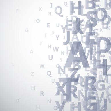 alphabet gray background vector graphics