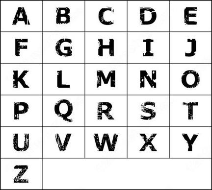 alphabet letters brush