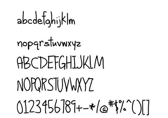 Tape Font - OpenType Alphabet
