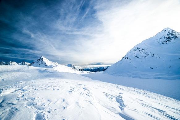 alpine alps climbing cold frozen glacier high
