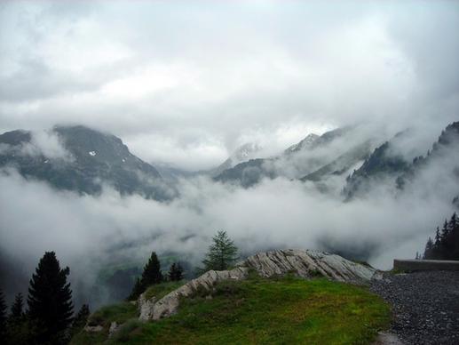 alpine clouds pass
