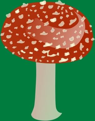 Amanita Toxic Mushroom clip art