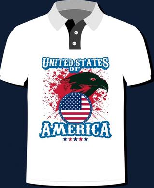 america tshirt template grunge decor eagle flag icons