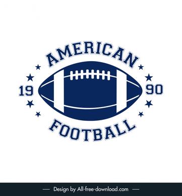   american football league logotype symmetric stars ball sketch