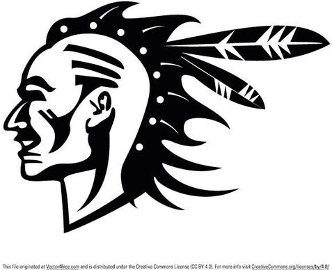 american indian vector image