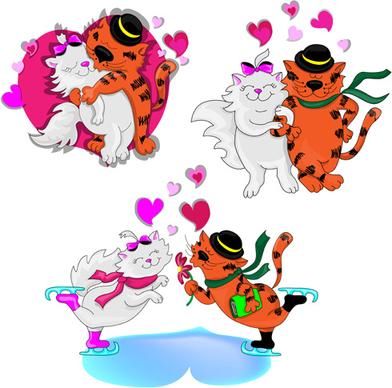 amusing kittens lovers vector graphics