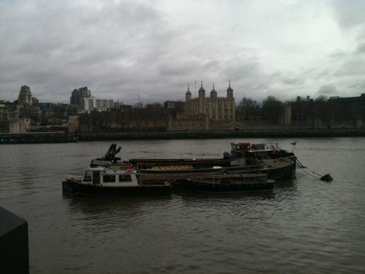 an old barge on the thames