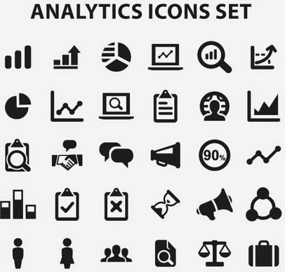 analytics icons set