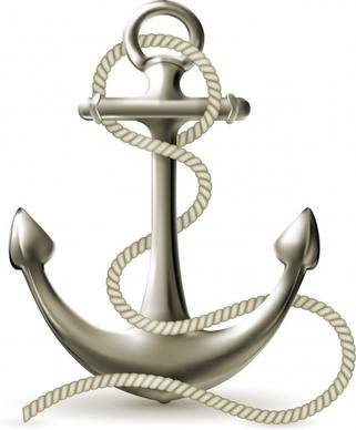 anchor icon shiny modern 3d sketch