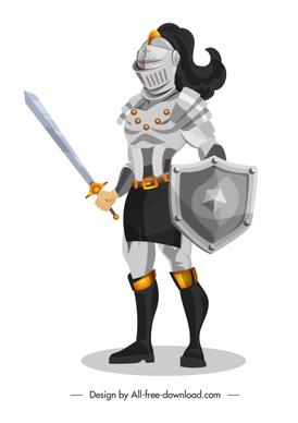 ancient knight icon metallic armor decor