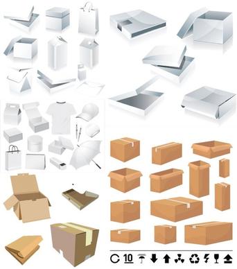 and carton box template vector
