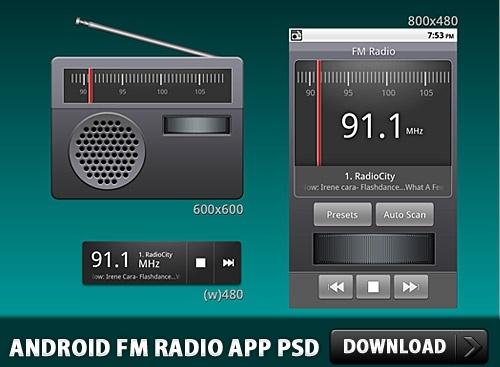 Android FM Radio Application PSD
