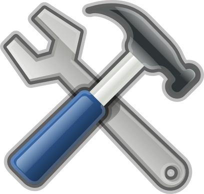 Andy Tools Hammer Spanner clip art