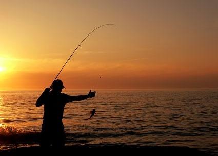 anglers silhouette picture