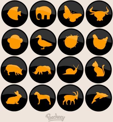 animal buttons