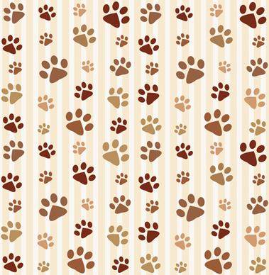 animal footprints cute pattern vector