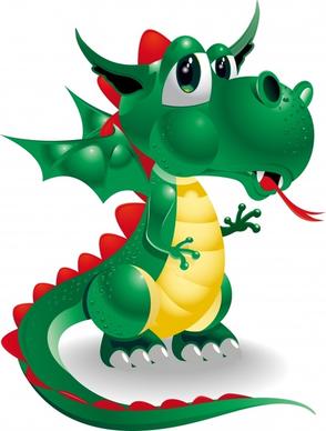 dragon animal icon shiny modern 3d cartoon sketch