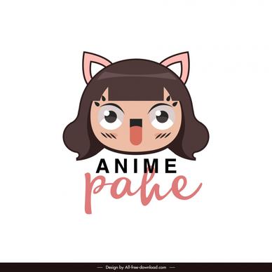 animepahe logo cute cartoon dynamic girl face 