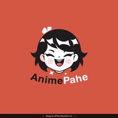 animepahe logo cute cartoon happy girl 