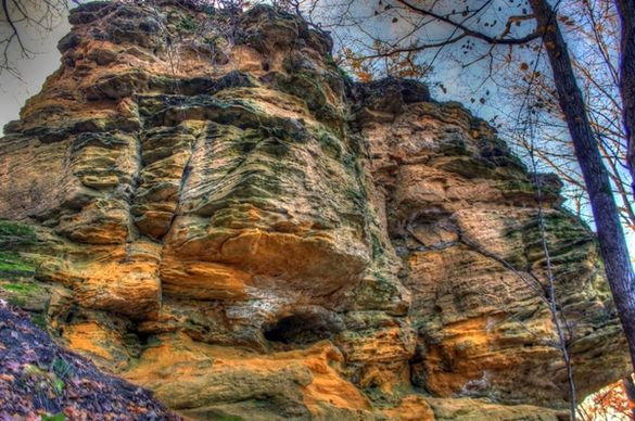 another face of the rock at wildcat mountain state park wisconsin
