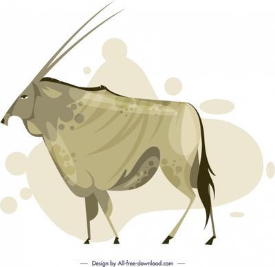 antelope painting classical design cartoon sketch