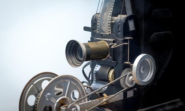 antique film projector