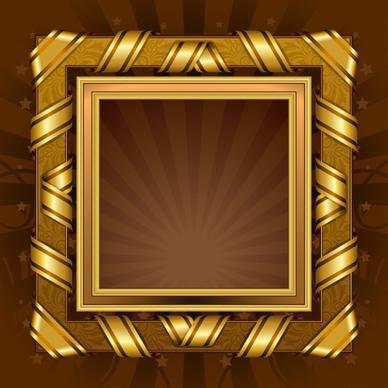 picture frame template elegant luxury golden decor