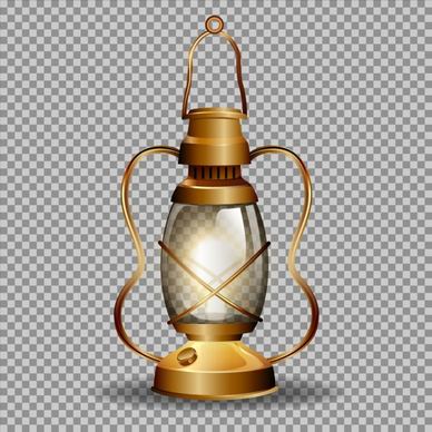 antique lamp icon shiny 3d golden design