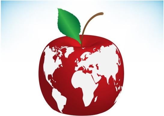 apple earth vector 2