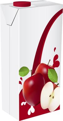 apple juice drinks package design vector