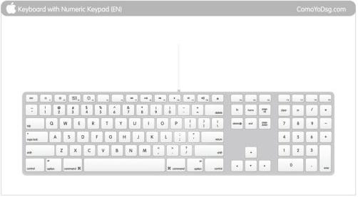 apple keyboard vector