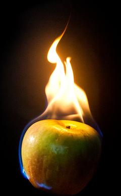 apple on fire