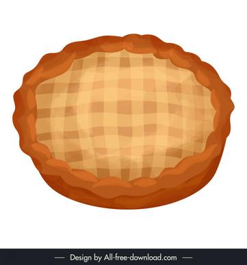 apple pie icon classical sketch