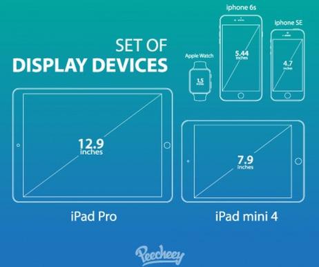 apple smartphone devices outline templates