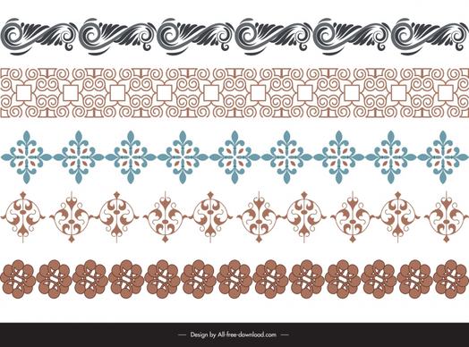 arabic floral seamless border template elegant classic symmetry shapes