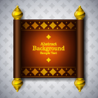 arabic style scroll background vector