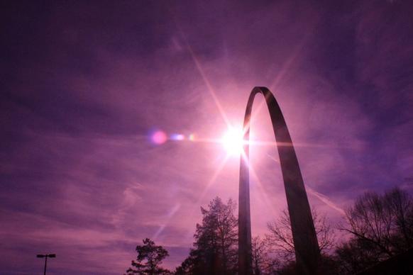 arch sun and sky in st louis missouri