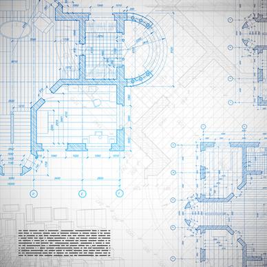 architectural drawing design elements vector